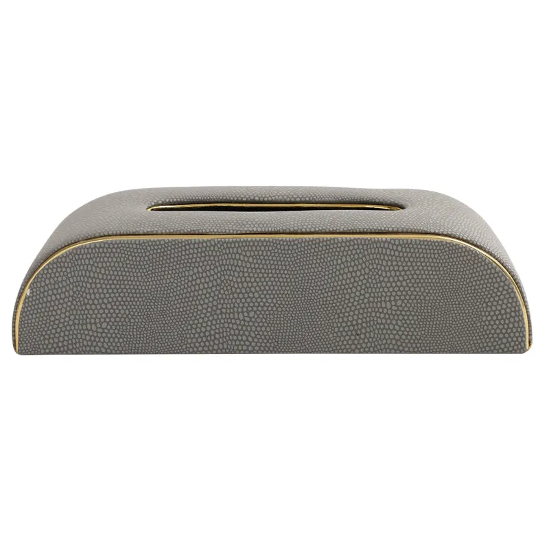 Relca Leather Tissue Box - Grey