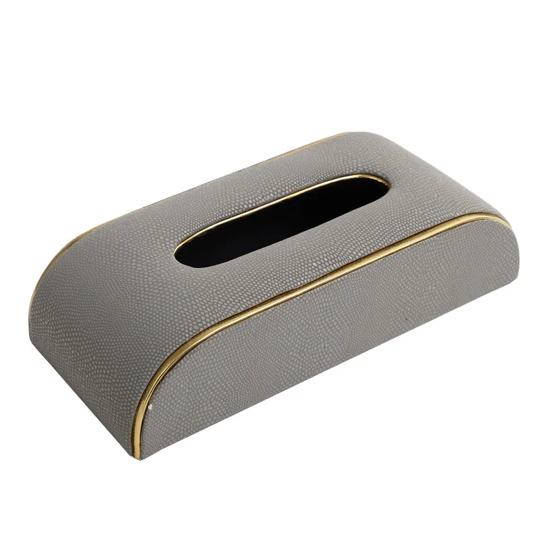 Relca Leather Tissue Box - Grey