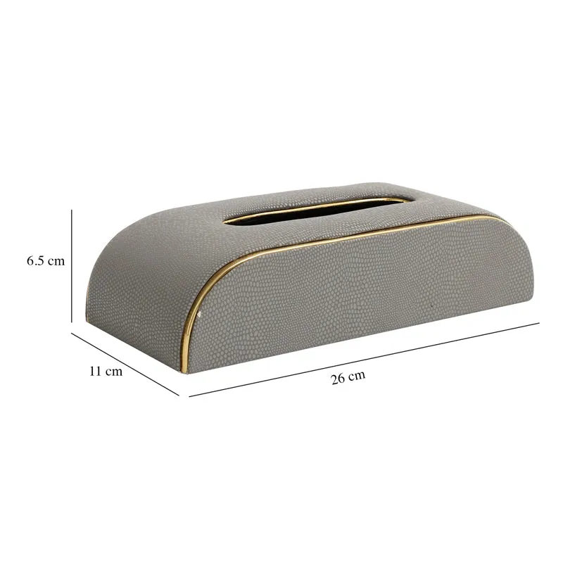 Relca Leather Tissue Box - Grey