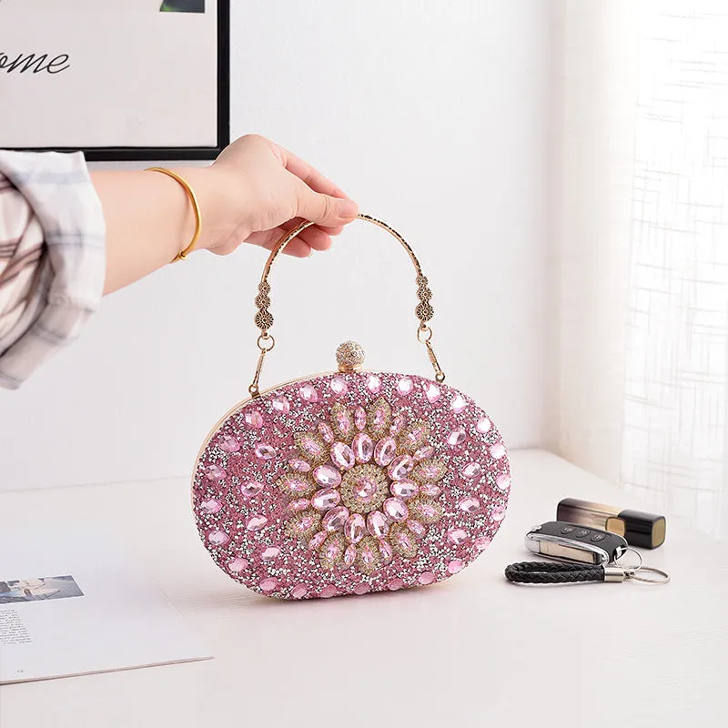Rhinestone Chain Box Bag Evening Prom Bag 1753