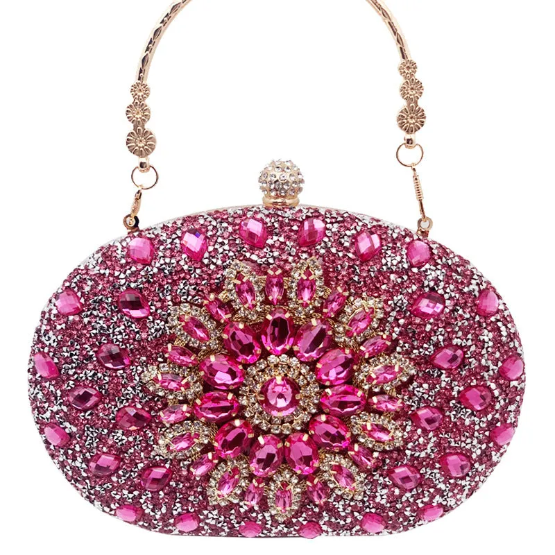 Rhinestone Chain Box Bag Evening Prom Bag 1753
