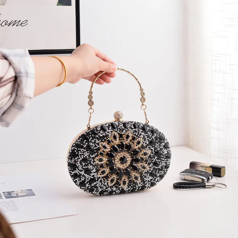Rhinestone Chain Box Bag Evening Prom Bag 1753