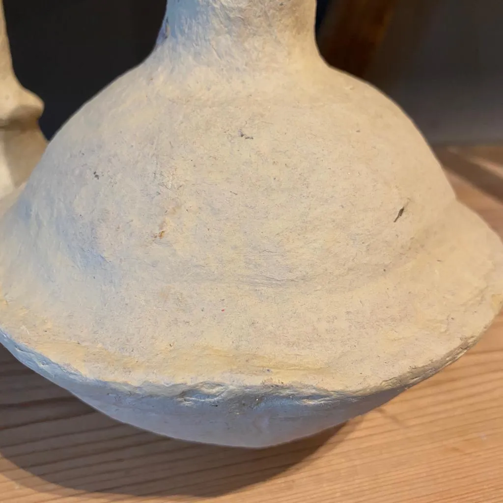 Rustic Papier Mache Candlestick - Emilia