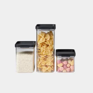 Set of 3 Omnia Storage Container - Black
