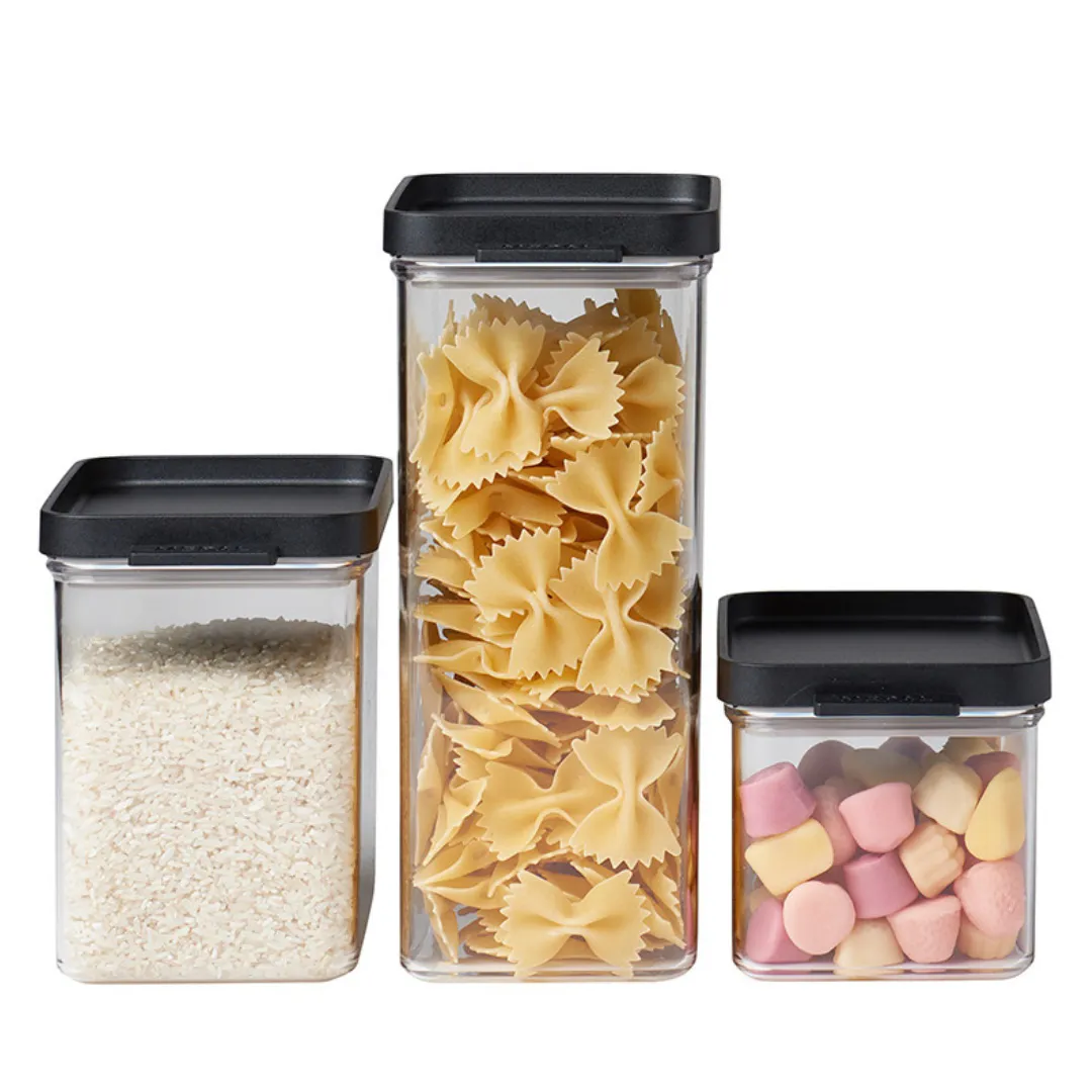 Set of 3 Omnia Storage Container - Black