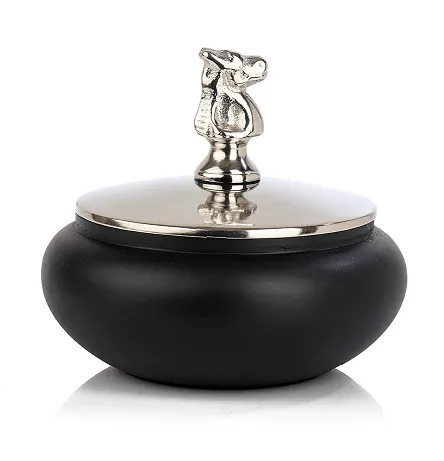 Shogi Storage Box Large in Silver & Black