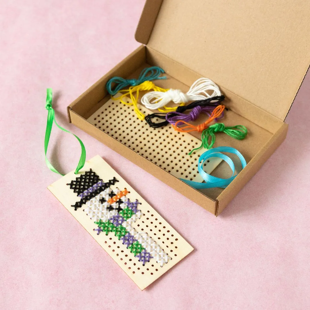 Snowman Bookmark Cross Stitch Kit