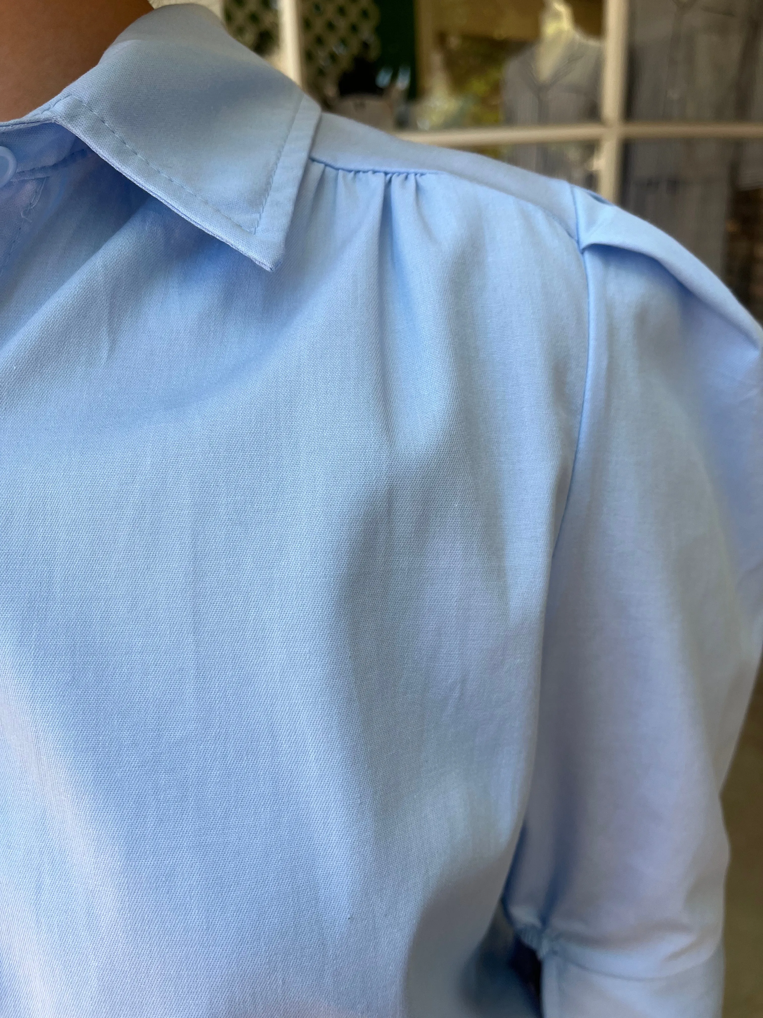 The Carson Blouse - Chambray