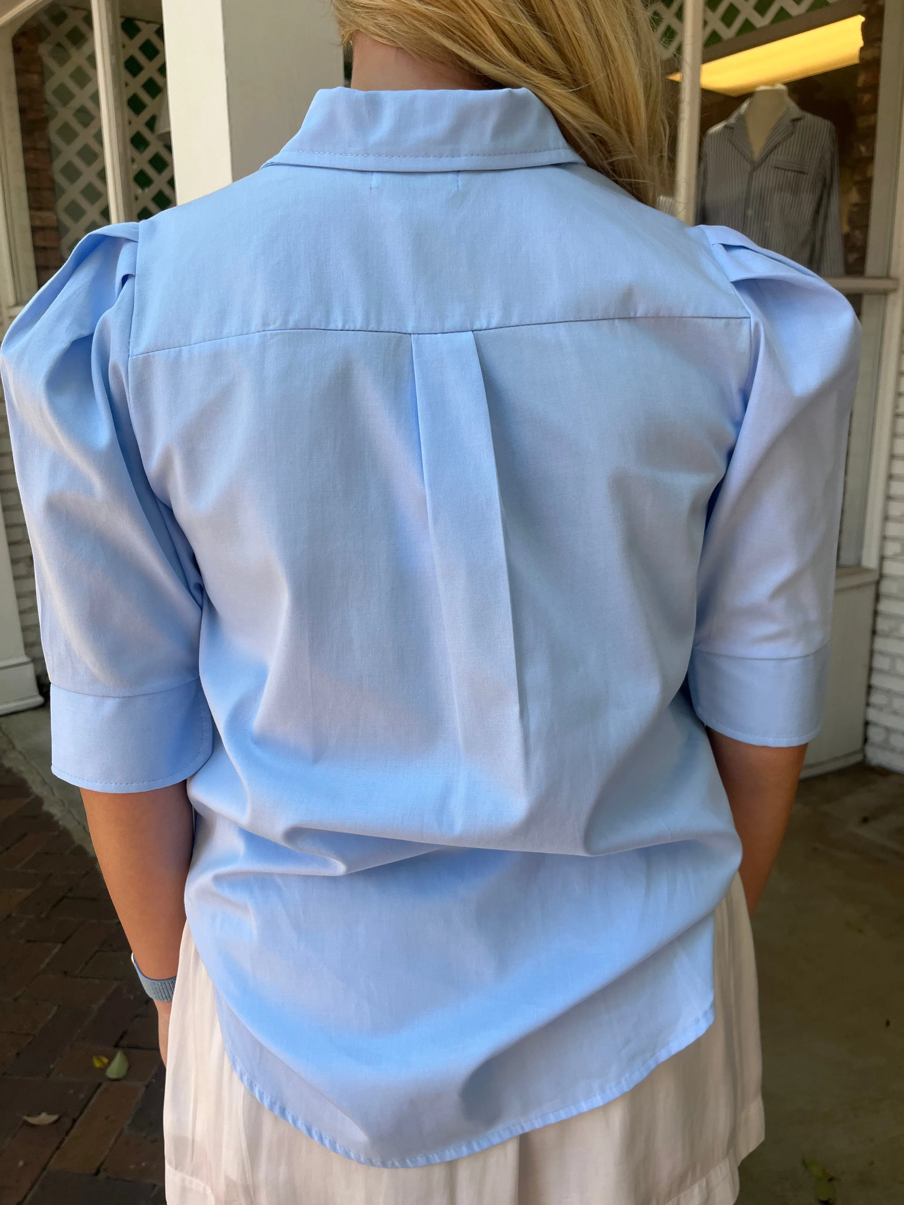 The Carson Blouse - Chambray