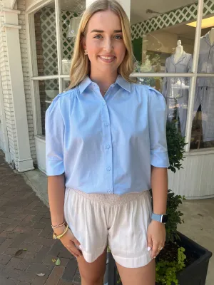 The Carson Blouse - Chambray