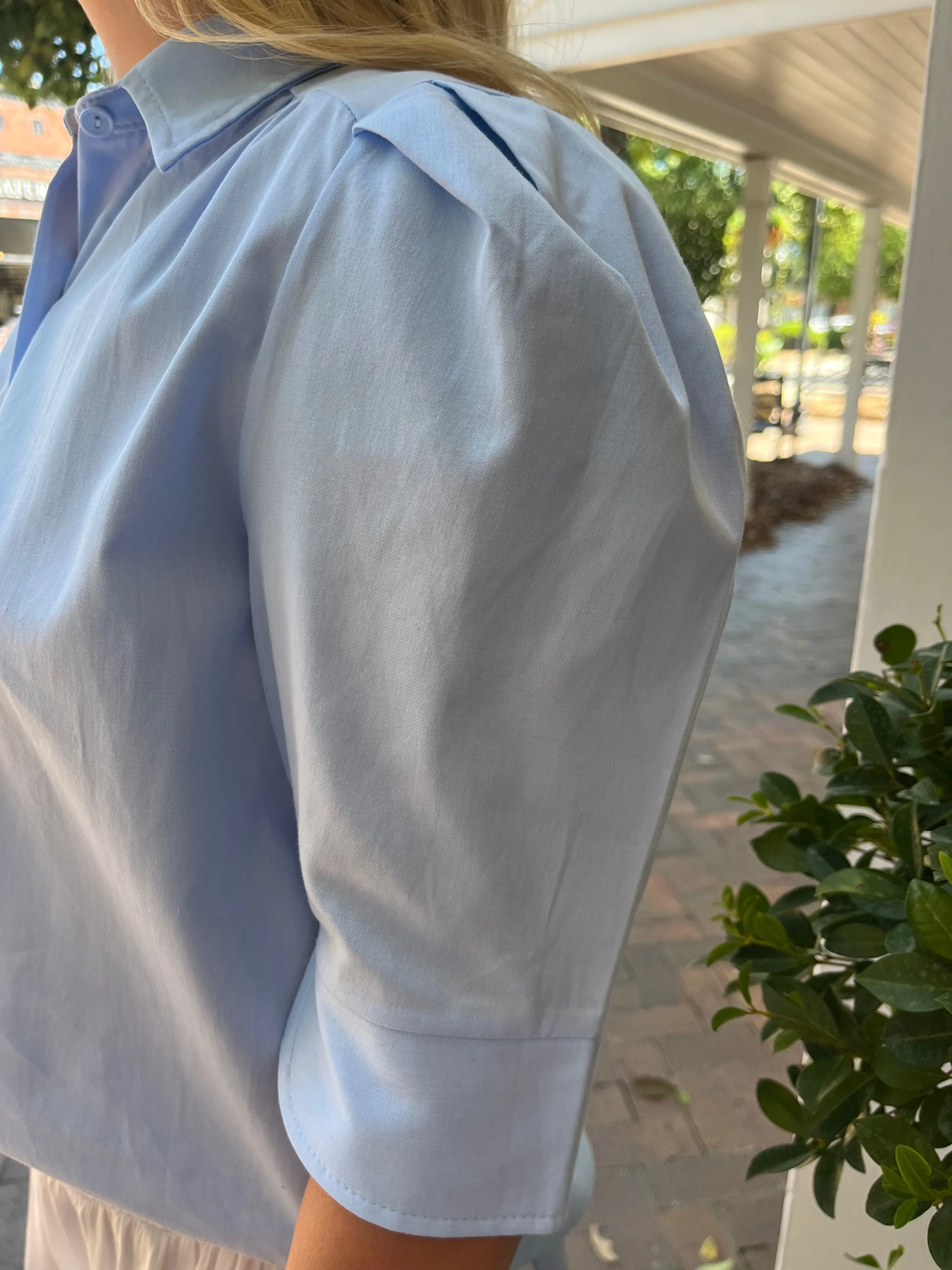 The Carson Blouse - Chambray