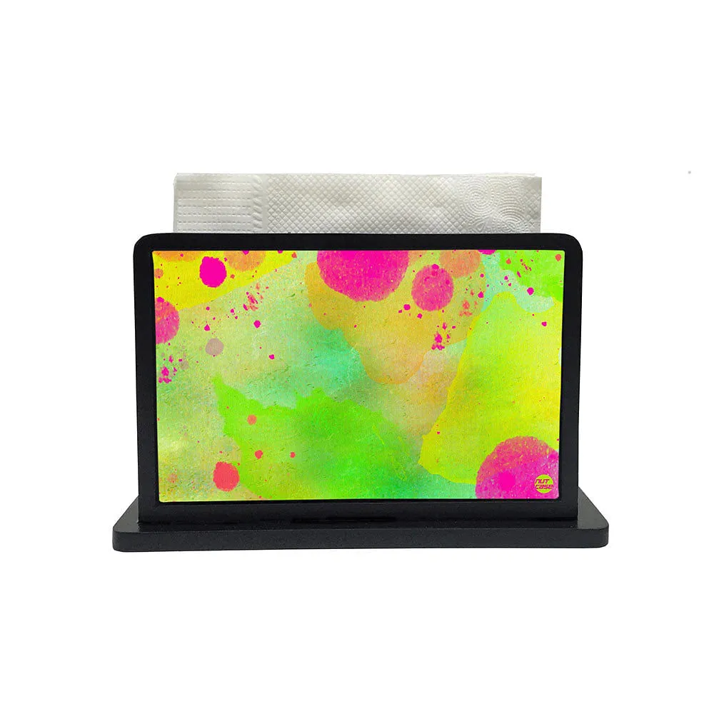 Tissue Holder Paper Napkin Stand - Green Watercolor