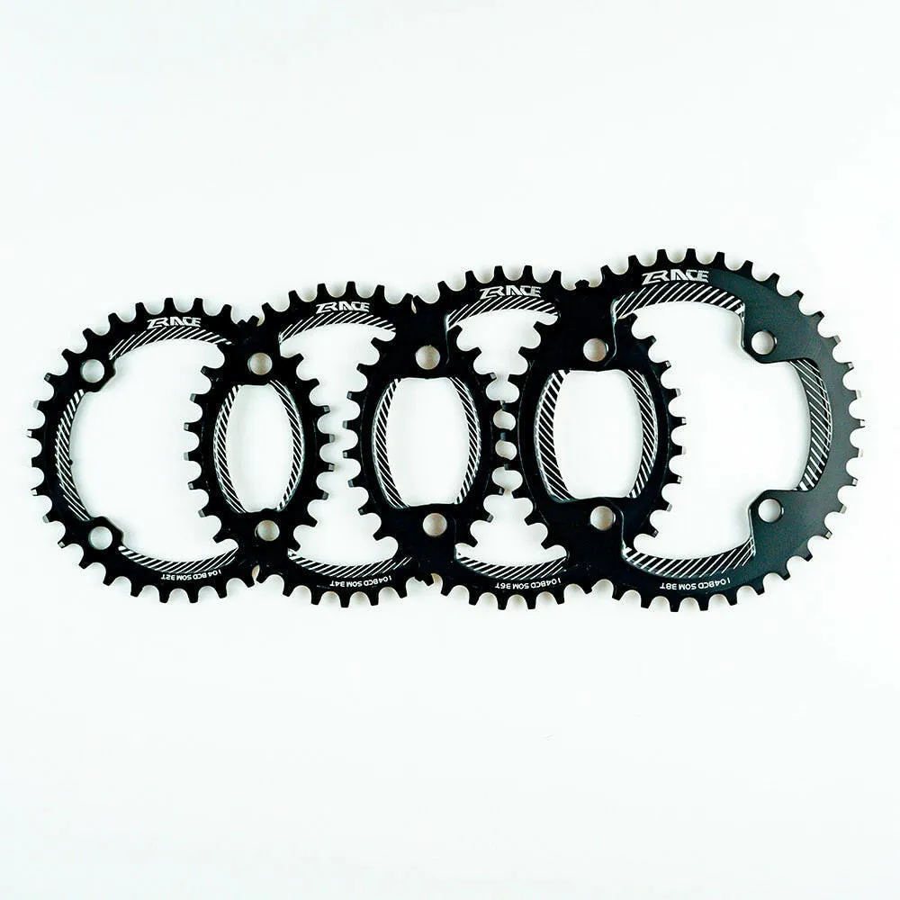 ZRACE Chainrings Chainwheels BCD104, 32T/34T/36T/38T, Narrow Width Tooth AL7075 CNC for MTB