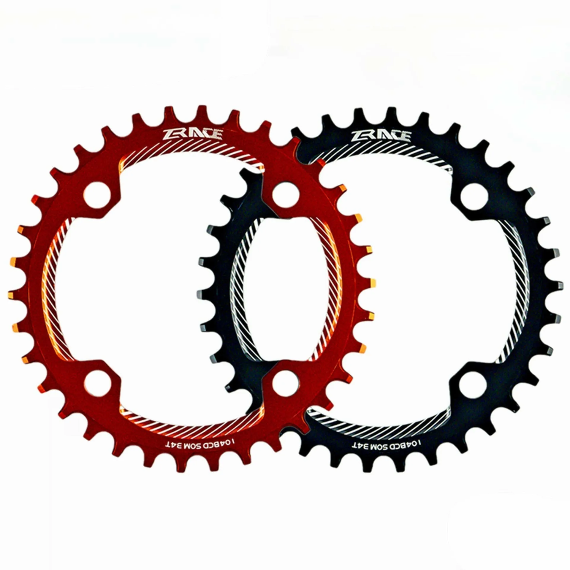 ZRACE Chainrings Chainwheels BCD104, 32T/34T/36T/38T, Narrow Width Tooth AL7075 CNC for MTB